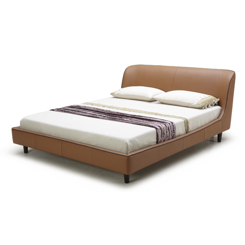 ASH LEATHER BED - QUEEN