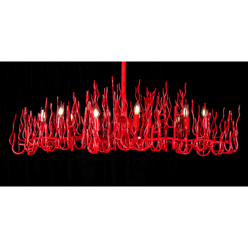 SQUIGGLE CHANDELIER - RED