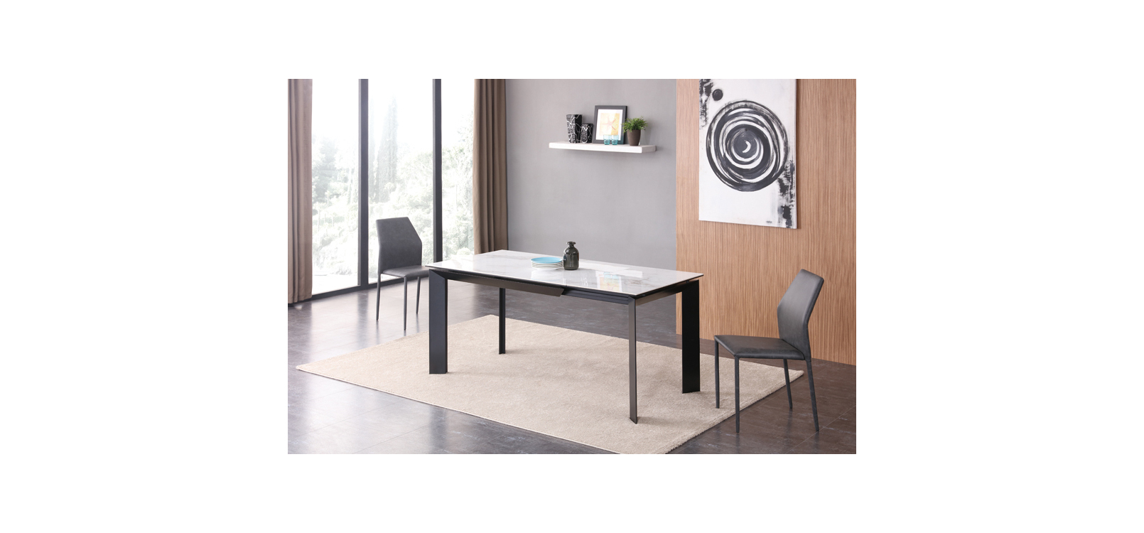 Madrid Indoor Outdoor Ceramic Extension Table