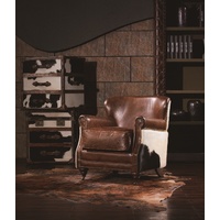 BUCK LEATHER RAWHIDE CHAIR