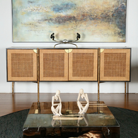 TUSK | IRON & RATTAN CONSOLE TABLE