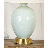 BABY BLUE PORCELAIN TABLE LAMP