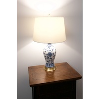 BRASS & BLUE FLORAL LAMP RANGE