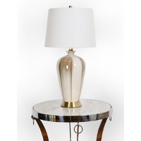 GLAZED EARTH TABLE LAMP