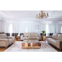 ROSE GOLD QUILTED LEATHER LOUNGE RANGE