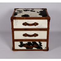 COWHIDE SIDE OR LAMP TABLE