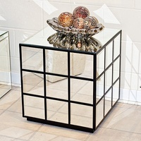 RUBIX MIRRORED SIDE / LAMP TABLE
