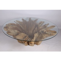 TEAK STUMP ROUND COFFEE TABLE RANGE