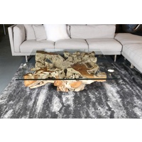 TEAK STUMP SQUARE COFFEE TABLE