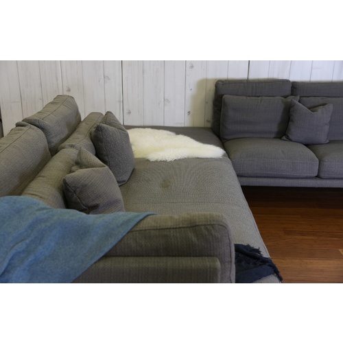 TRINA MODULAR 3 PIECE LOUNGE SUITE - GREY