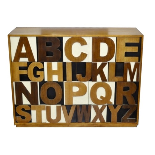ALPHA WOOD DRAWER CHEST - NATURAL TEAK