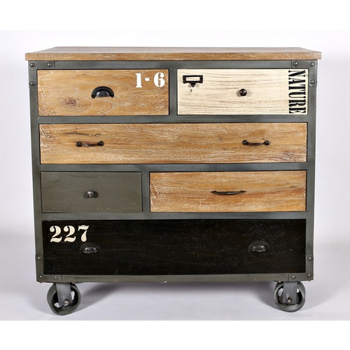 SEASIDE INDUSTRIAL CHEST - 6 DRAWER