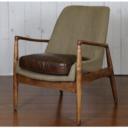 COMMANDER OCCASIONAL CHAIR - BUSH GREEN AND BROWN