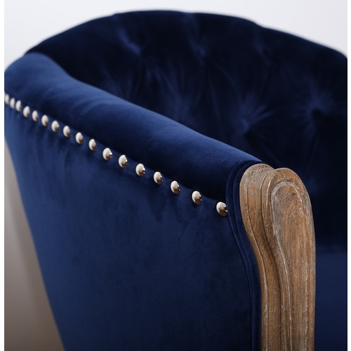 HENRY TRADITIONAL ACCENT CHAIR - ROYAL BLUE