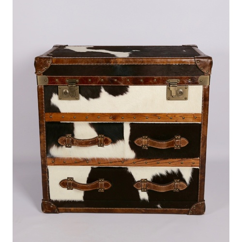 COWHIDE LIFT TOP CHEST