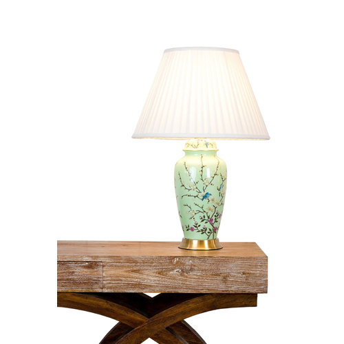 BLOSSOM PORCELAIN TABLE LAMP - SOFT GREEN