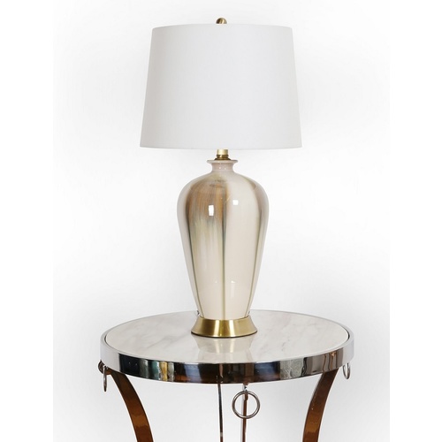 GLAZED EARTH TABLE LAMP
