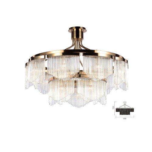 CASCADE GLASS CHANDELIER