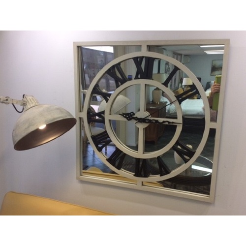ROMAN MIRROR CLOCK - WHITE