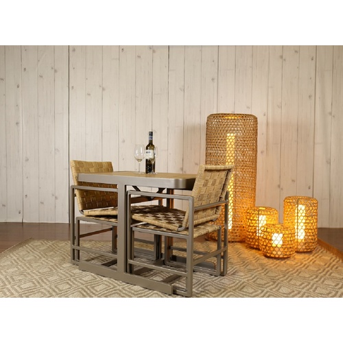 BALCONY OUTDOOR TABLE, CHAIRS AND STOOL SET
