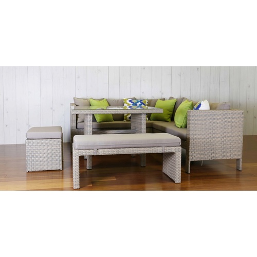 TAHITI  OUTDOOR CORNER NOOK - 5 PIECE SETTING