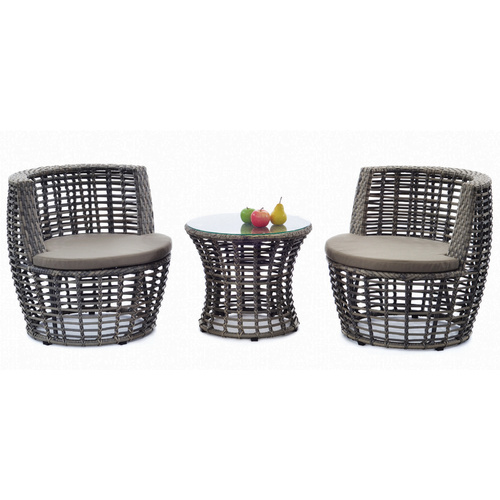 FIJI RATTAN WEAVE TABLE AND CHAIR SET