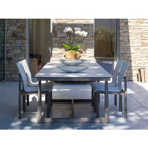 SALUTE OUTDOOR DINING CHAIR - WHITE GREY