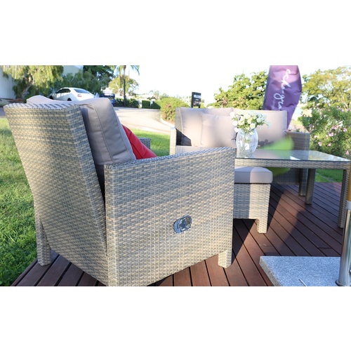 Zara Outdoor Furniture Brisbane Designer Style Lounge Ottoman Set