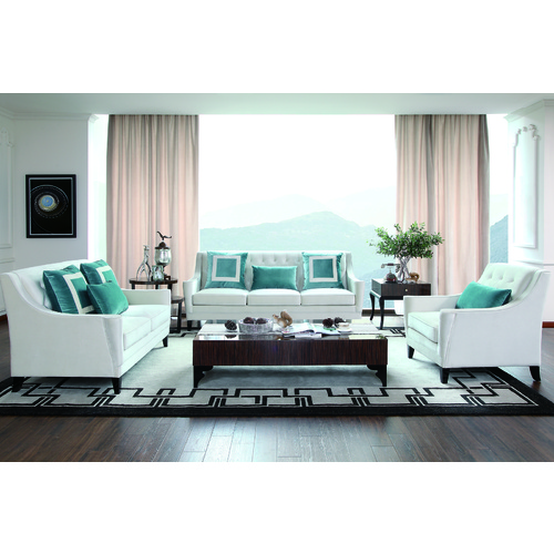 EBONY LOUNGE - 3 SEATER - SNOW WHITE