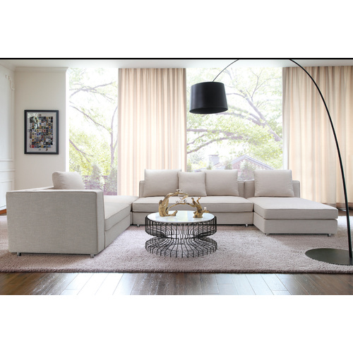 FLORIDA CORNER MODULAR LOUNGE - LEFT FACING ARM - SAND