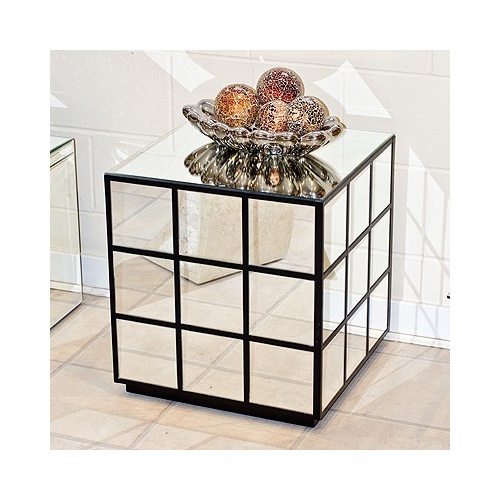 RUBIX MIRRORED SIDE / LAMP TABLE