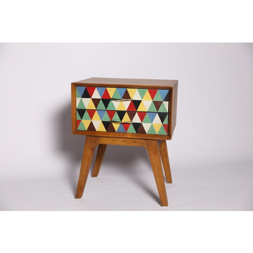 ABBEY SIDE OR LAMP TABLE - 2 DRAWER RECTANGLE LEG