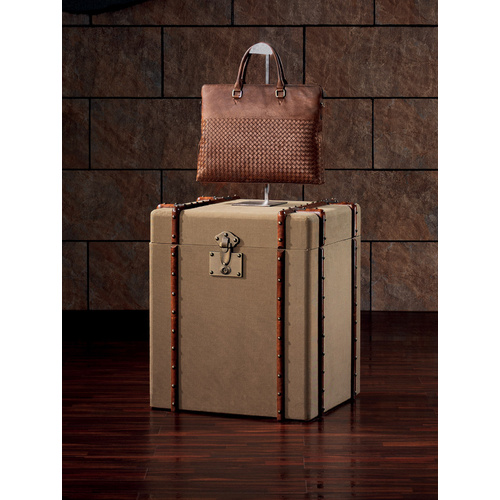 VINTAGE TRUNK SIDE / LAMP TABLE