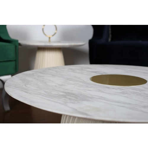 TUBA MARBLE COFFEE TABLE - CREAM