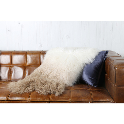 HIMALAYAN LAMB FUR THROW - OMBRE GREY