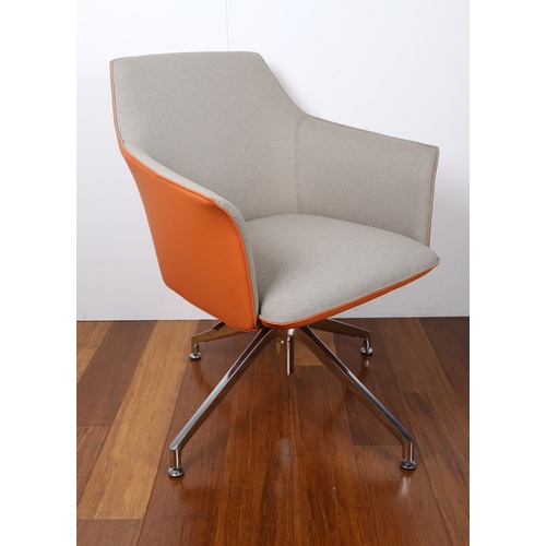 THE VIBE OFFICE CHAIR - LEATHER + FABRIC