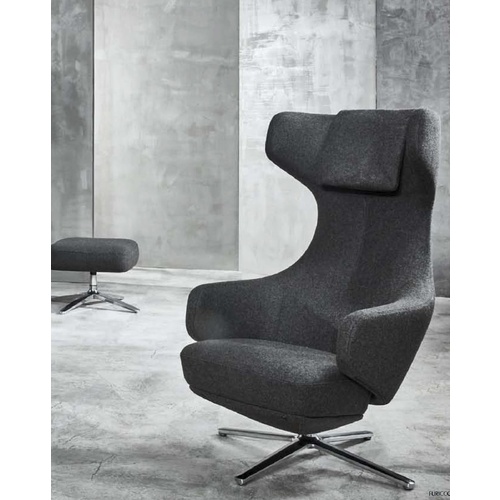 YURTI CASHMERE OFFICE CHAIR - STONE GREY